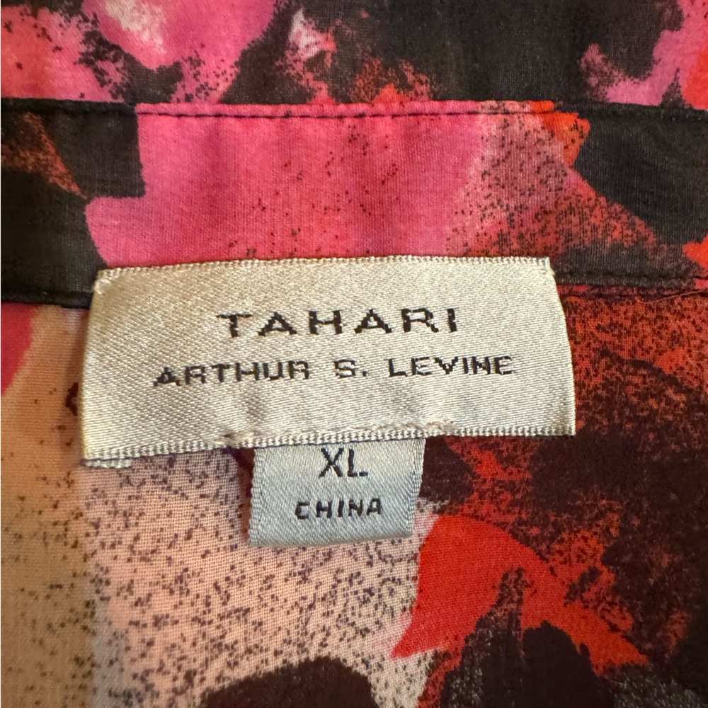 Tahari Multicolor Printed Ruffle Top Sleeveless Size XL - Picture 11 of 14